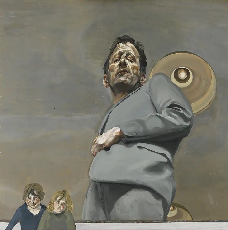Reflection with two children